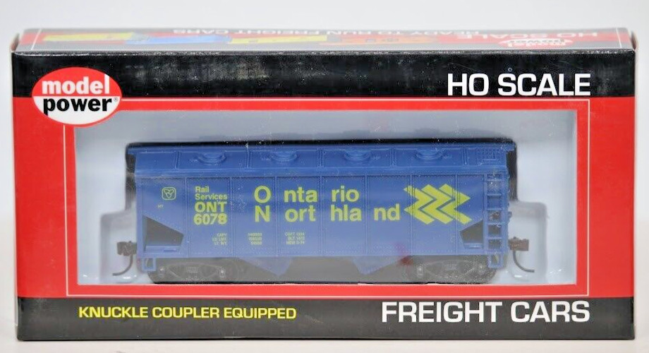 HO Scale Model Power 98082 ONT Ontario Northland 2-Bay Covered Hopper #6078