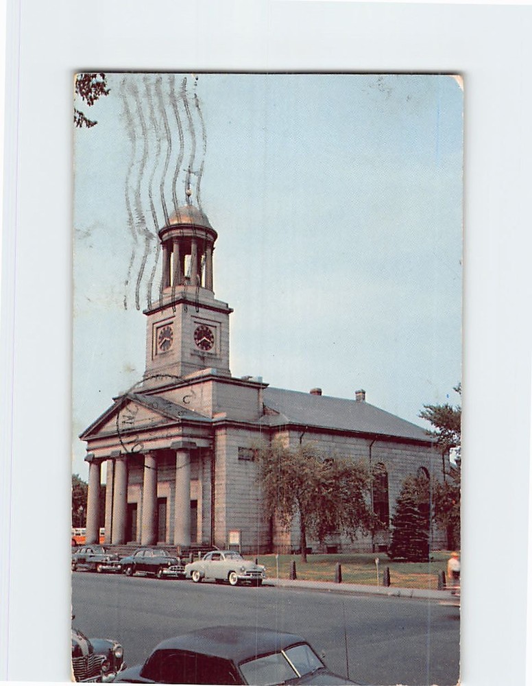 Postcard First Parish Church Quincy Massachusetts USA