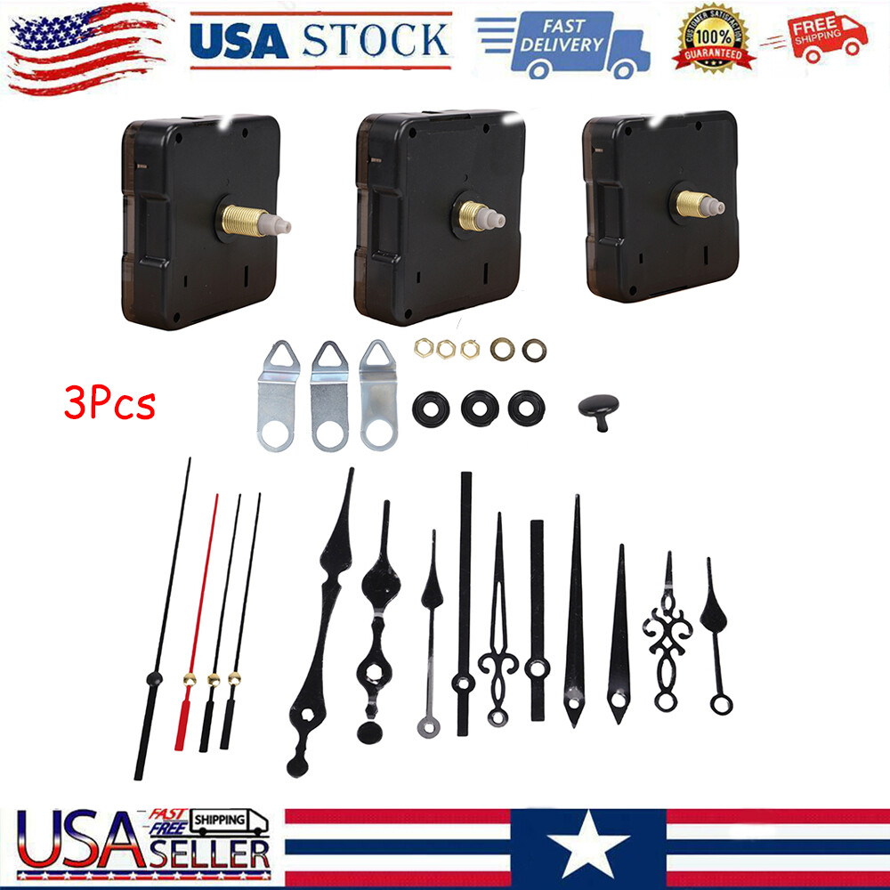 DIY Wall Quartz Clock Movement Mechanism Replacement Repair Kit Tool Parts Hands