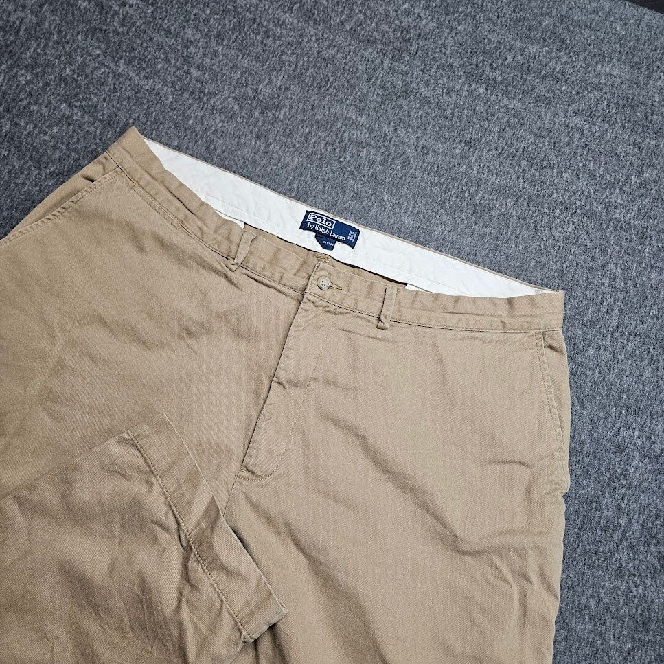 Polo Ralph Lauren Chino Pants Mens 42x30 Tan Khaki Cotton Twill Straight Leg