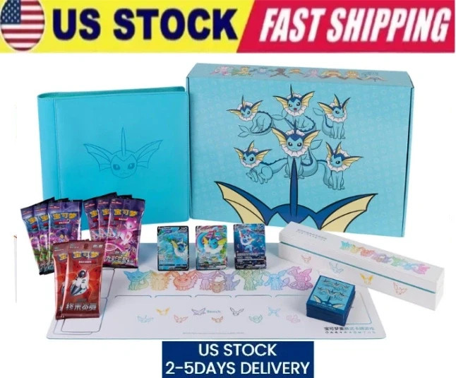 Pokemon TCG S-Chinese 2024 Eevee GX Gift Box Vaporeon Box Exclusive New & Sealed