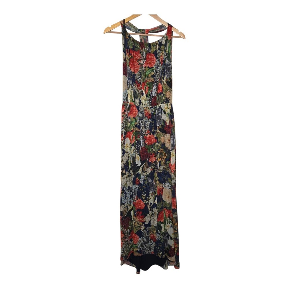 Alice + Olivia Floral Print Boho Garden Resort Vacation Chic Maxi Dress Medium
