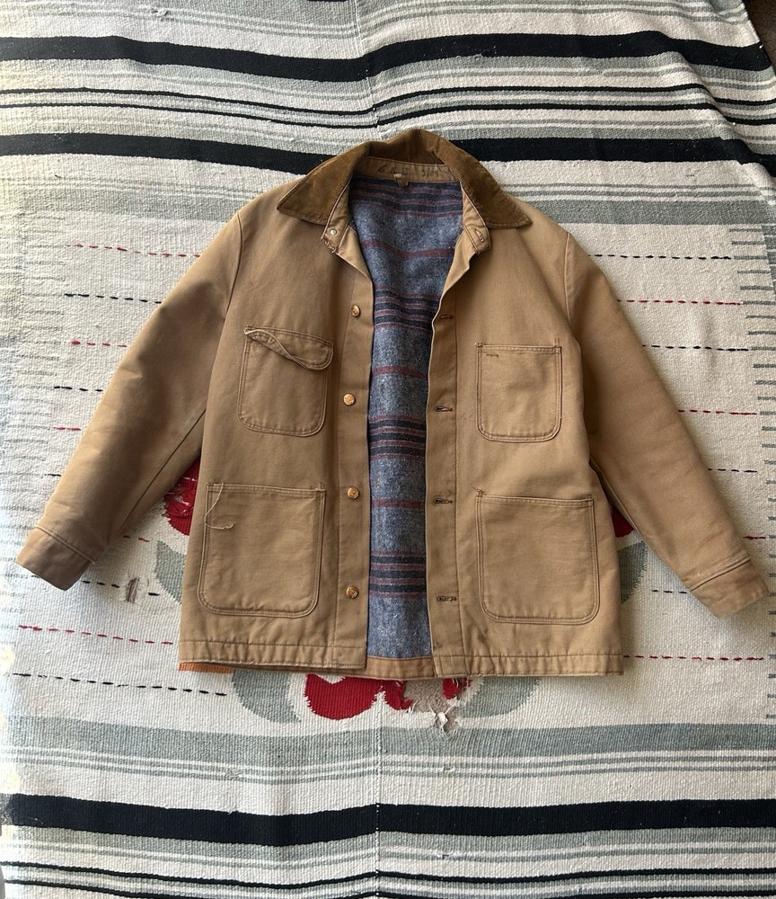 Vintage 60s Wrangler Blue Bell Canvas Chore Jacket Size Medium (40)