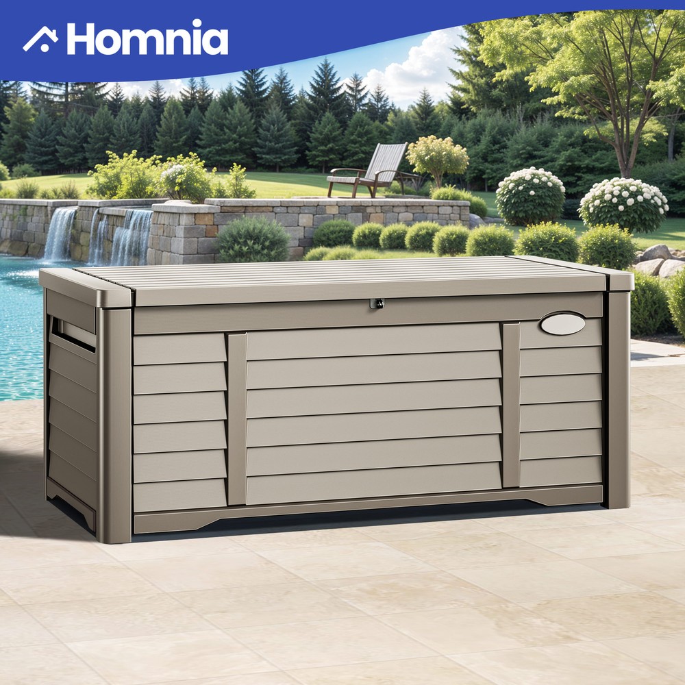 Outdoor Storage Box 120 Gallon Patio Deck Pool Large Resin Organizer Garden Yard
