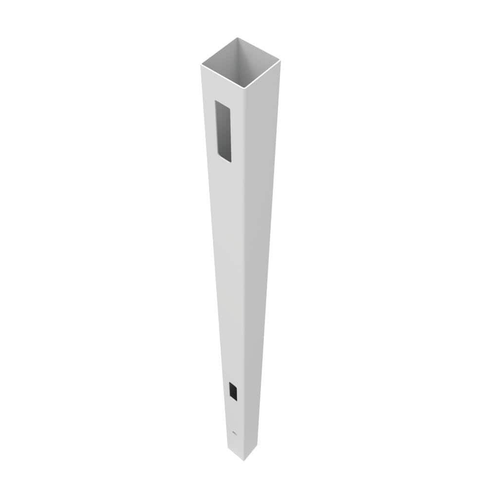 5x5x108 Inch White Vinyl Horizontal Fence End Post