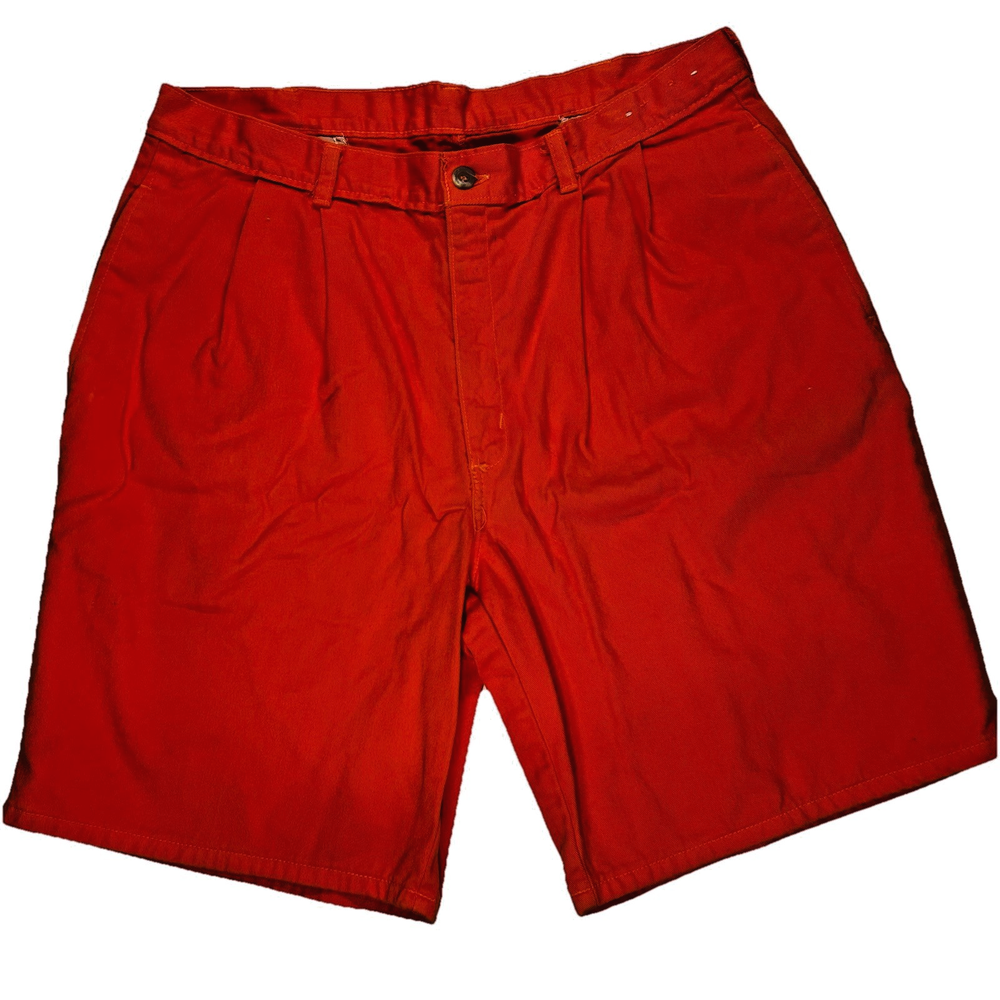 Duck Head Men's Orange Vintage Classic Pleated Front Shorts