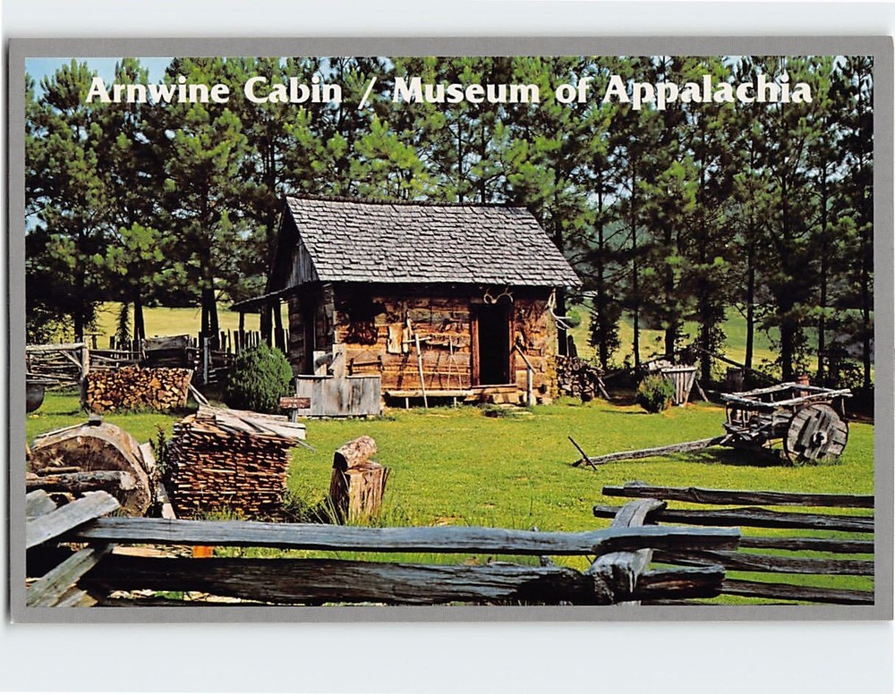 Postcard Arnwine Cabin Museum of Appalachia Norris Tennessee USA