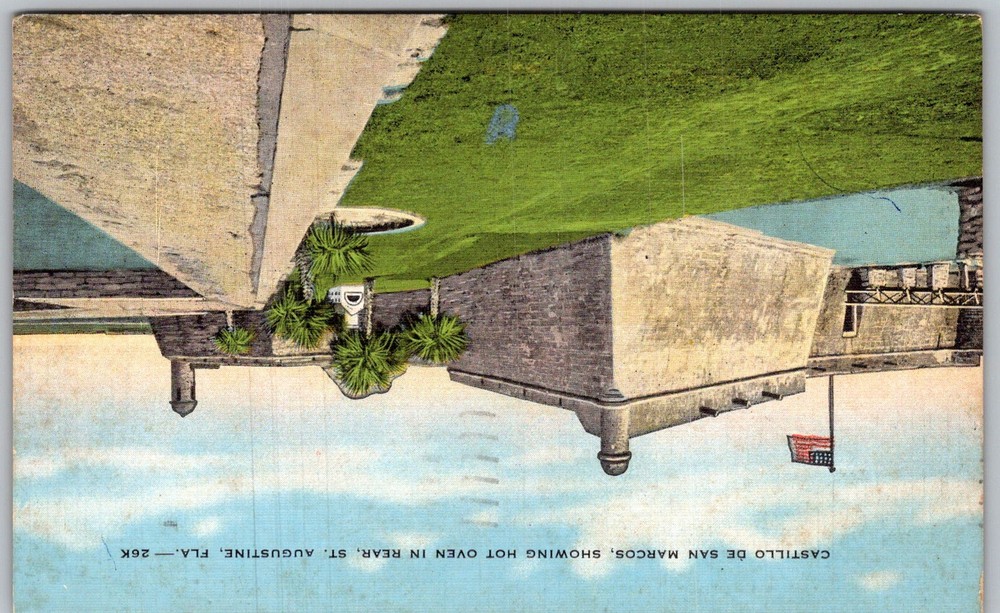 Vtg Linen Postcard Castillo DE San Marcos St Augustine, FL 1950s