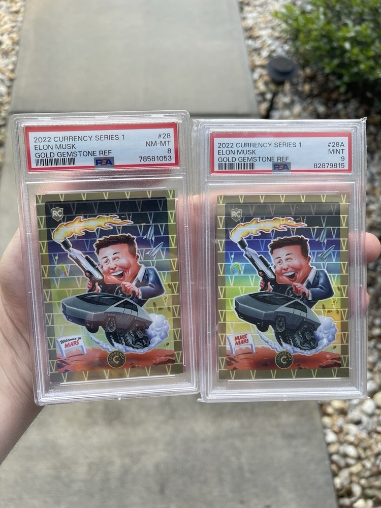 2022 Cardsmiths Currency Series 1 - #28 & 28A Elon Musk Alpha Golds!