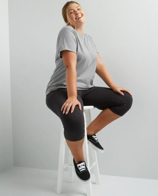 Hanes Just My Size Women's Stretch Jersey Capri Leggings, 19.5