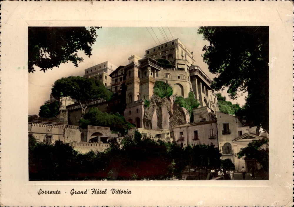 RPPC Grand Hotel Vittoria Sorrento Italy vintage postcard u254