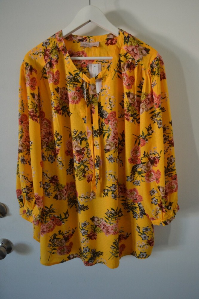 NWT Philosophy Chic Top Blouse Tunic Rayon Plus Size 2X
