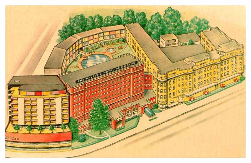 POSTCARD SCENE Hot Springs National Park Arkansas AR m/09 AQ4680