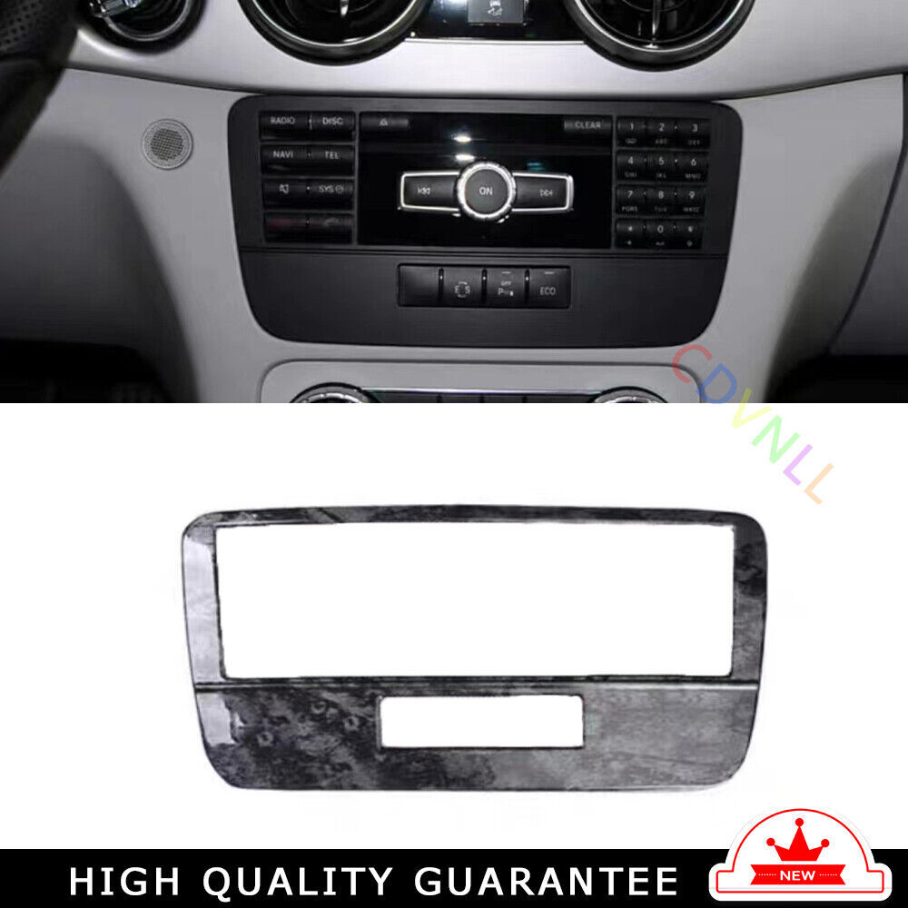 Console CD Switch Control Panel Trim For Mercedes Benz GLK 2013~2015 Black Wood