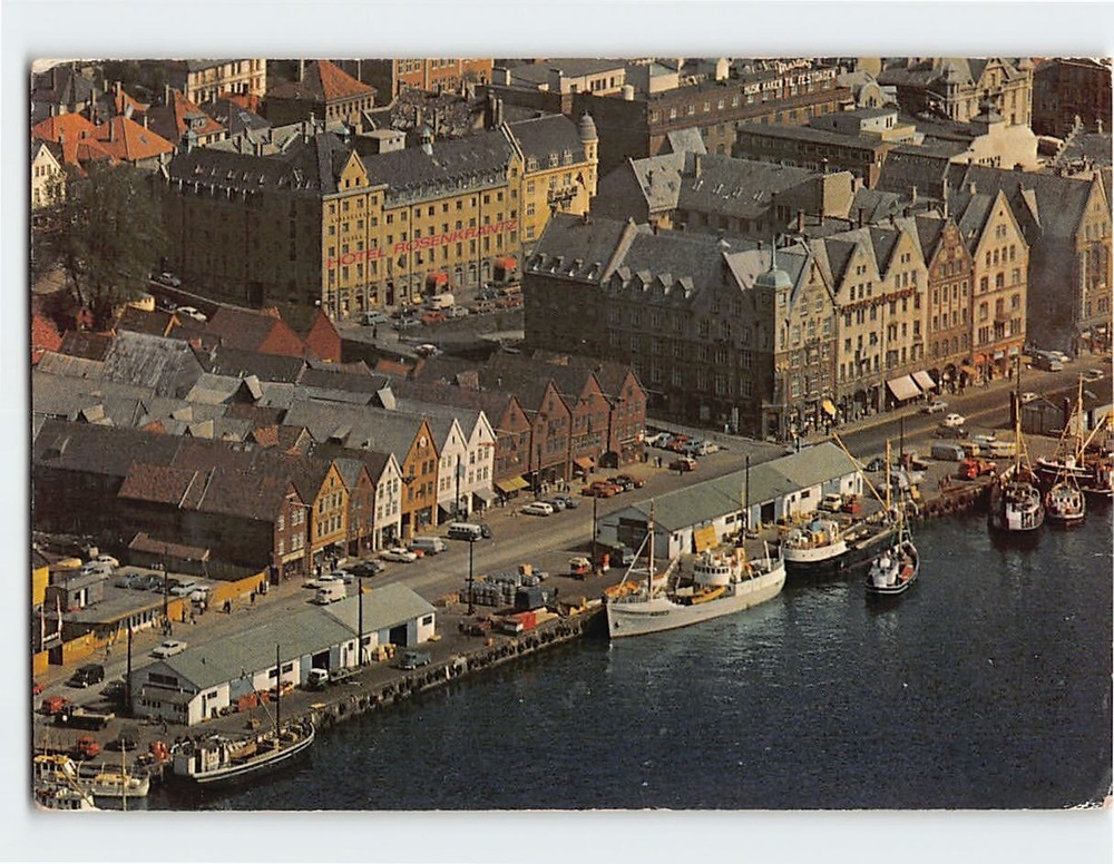 Postcard Aerial View Bergen Norway