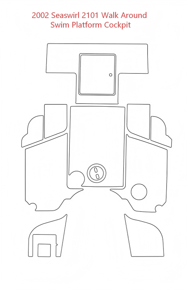 2002 Seaswirl 2101 Walk Around Swim Platform Cockpit Pad Boat EVA Floor Mat Deck
