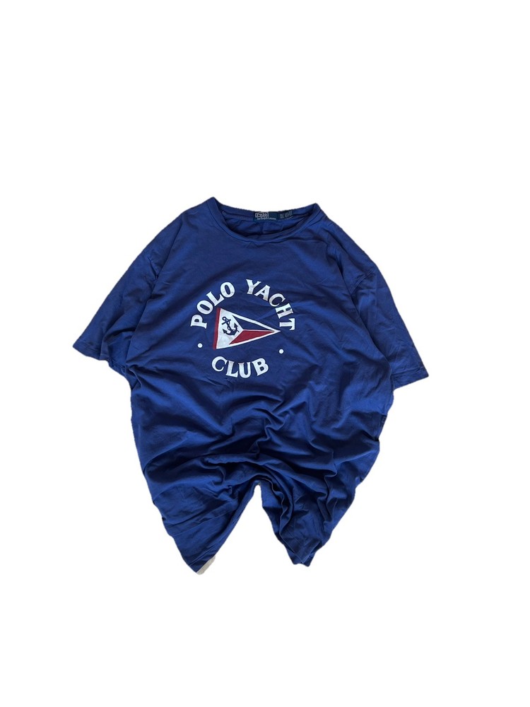 Polo Ralph Lauren Yacht Club Graphic T-Shirt Blue 3XLT Big & Tall Cotton Tee