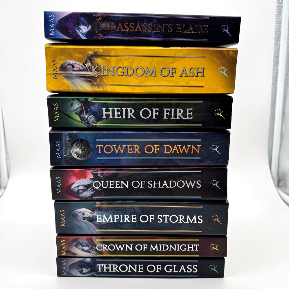 Throne of Glass Complete Series Sarah J Maas Set of 8 Trade Paperback