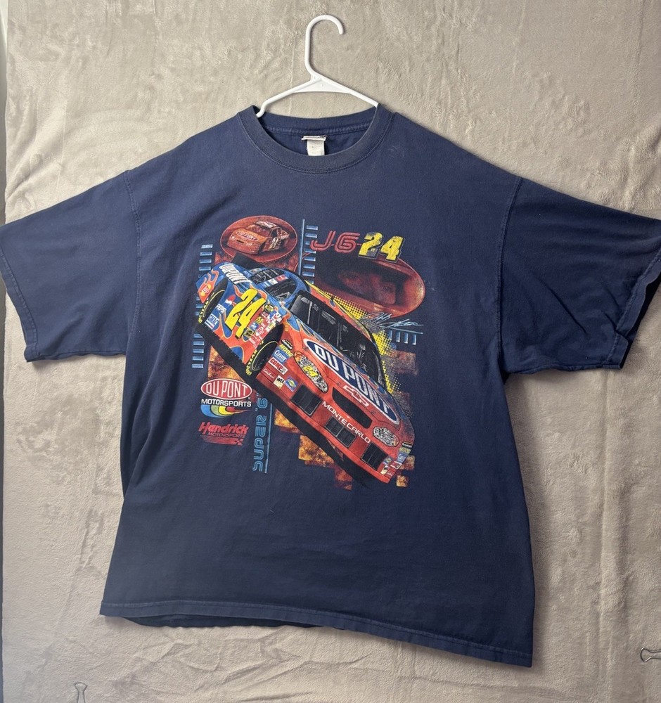 Chase Authentics Jeff Gordon #24 NASCAR T Shirt Mens 2XL Blue