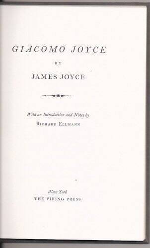Giacomo Joyce - Paperback By Joyce, James - GOOD