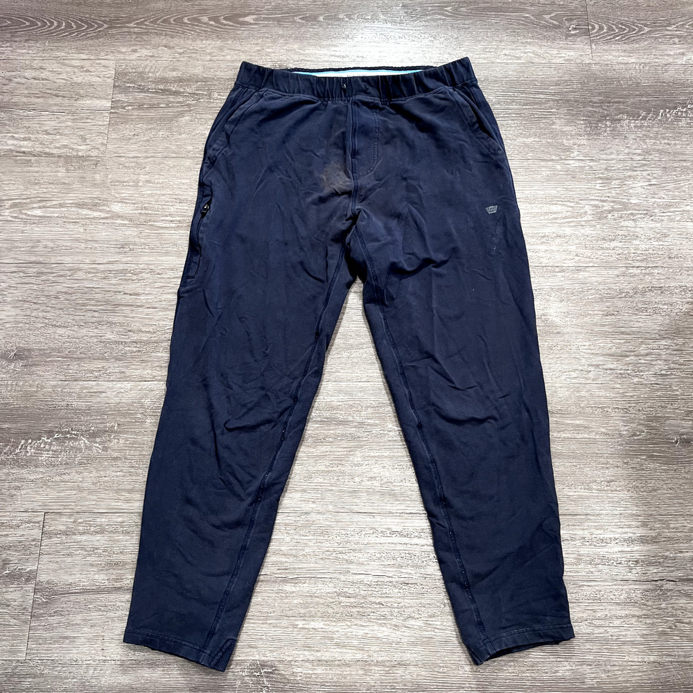 Mack Weldon Pants Mens Medium Blue Ace Drawstring Elastic Waist Sweatpant
