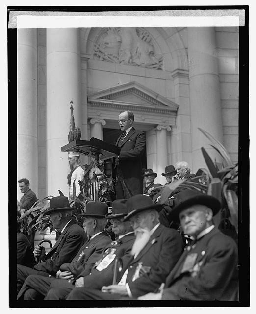 President Calvin Coolidge at Arlington National Cemetery,Virginia,VA,May 1925