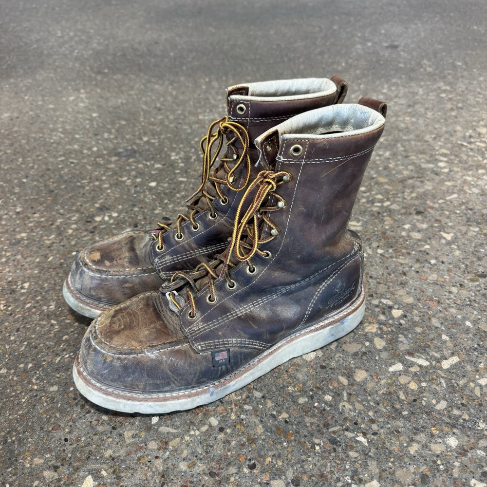 Thorogood 8-inch Steel Toe Work Boots Size 9 EE American Heritage 804-4478