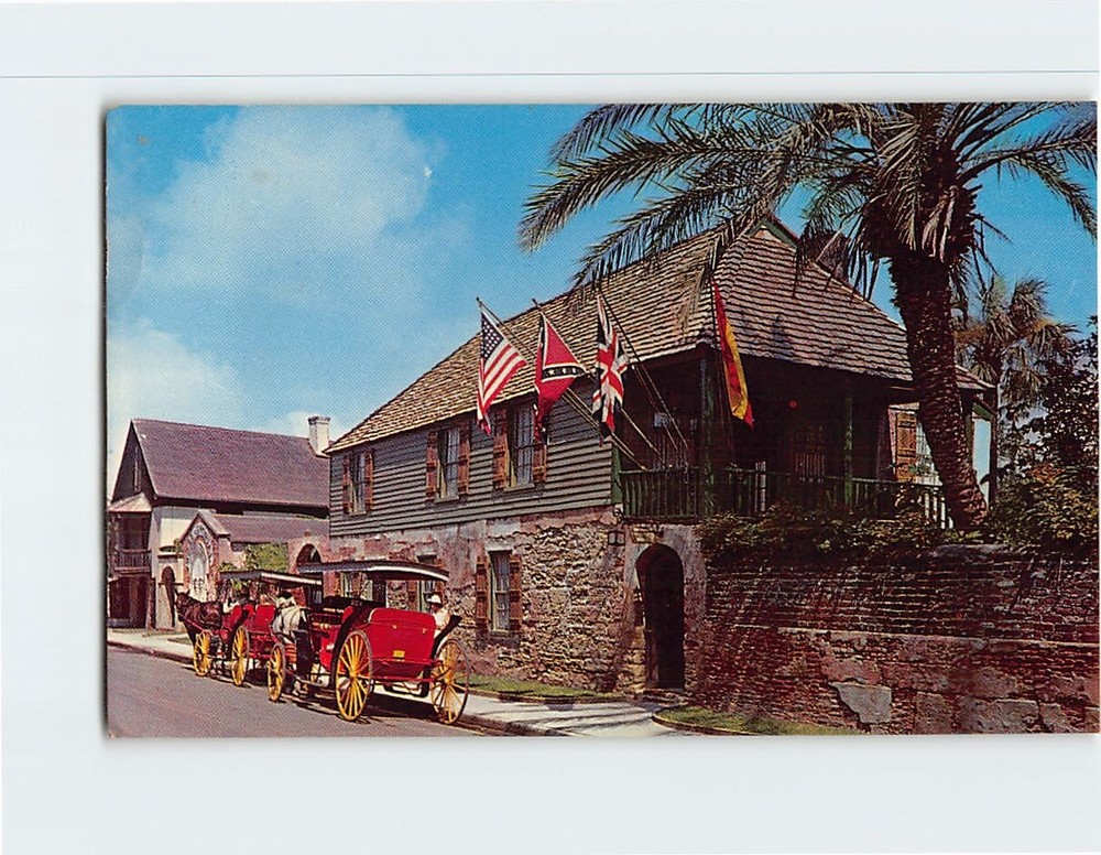 Postcard Oldest House St. Augustine Florida USA