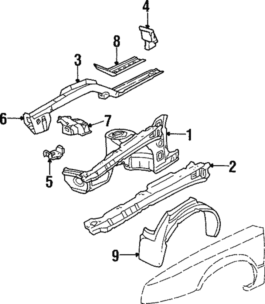 Genuine GM Panel Assembly-Mtr Compt Side & W/H 20728932