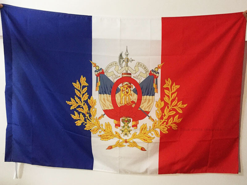 FRANCE 3RD REPUBLIC COAT OF ARMS FLAG 3' x 5' for a pole - FRENCH REPUBLICAN FLA