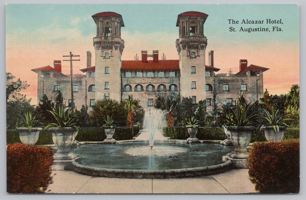 Hotel & Resort~Alcazar Hotel @ St Augustine Florida~Vintage Postcard