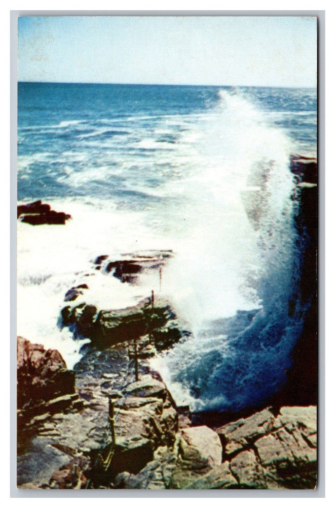 Mt Desert Island Acadia National Park ME Maine High Surf Thunder Hole Postcard