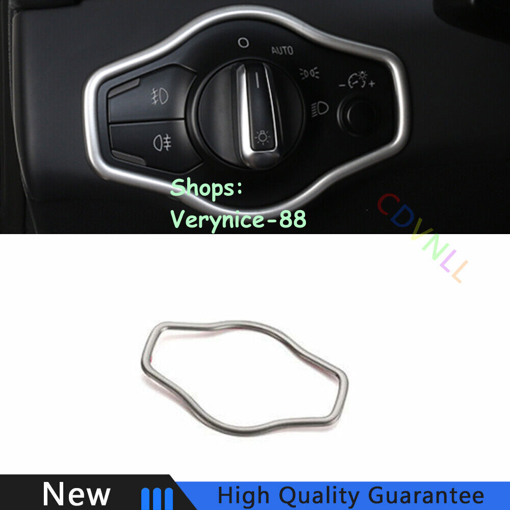 Fit For Audi A4 A5 2009-2016 Silver Steel Car Function Control Button Frame Trim
