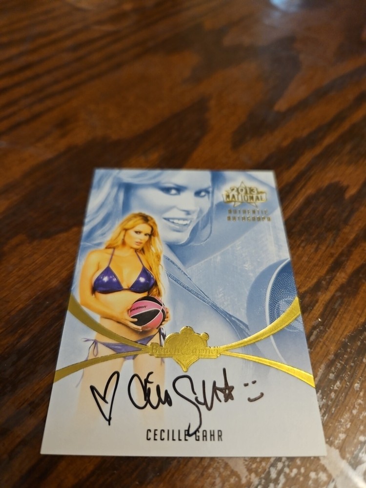 Benchwarmer 2013 Cecille Gahr National Autograph Gold Foil Card Auto Playboy