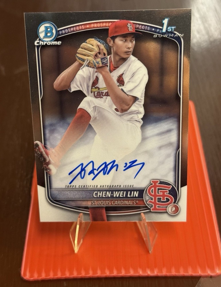 2025 Bowman Chrome Prospect Autographs Chen-Wei Lin #CPA-CL Bowman 1st auto STL