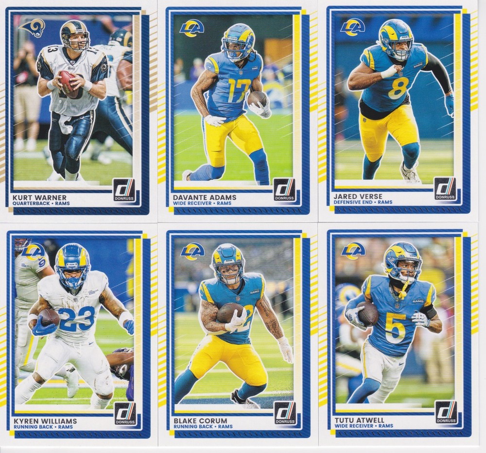 2025 Donruss Football Complete Team Set (12) Los Angeles Rams Kurt Warner