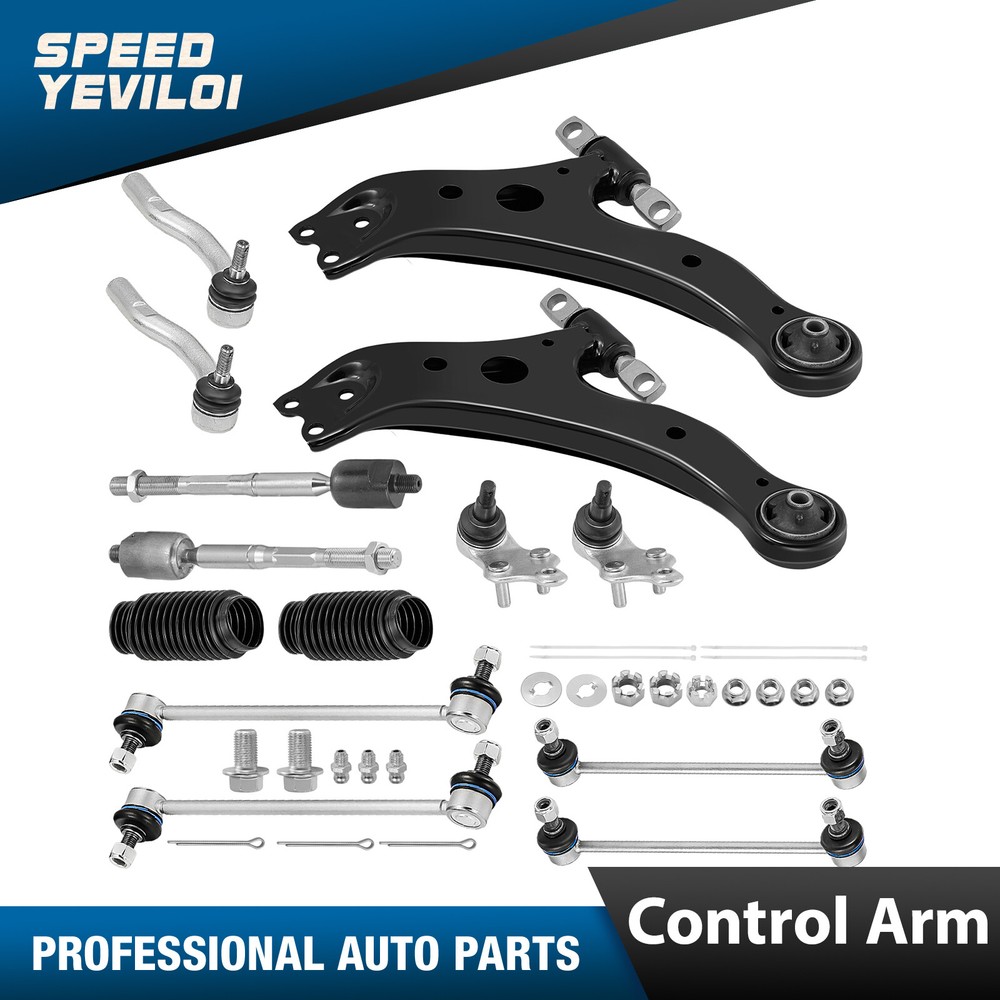 14Pcs Suspension Front Lower Control Arm Tie Rods for Toyota Camry 2007 - 2011