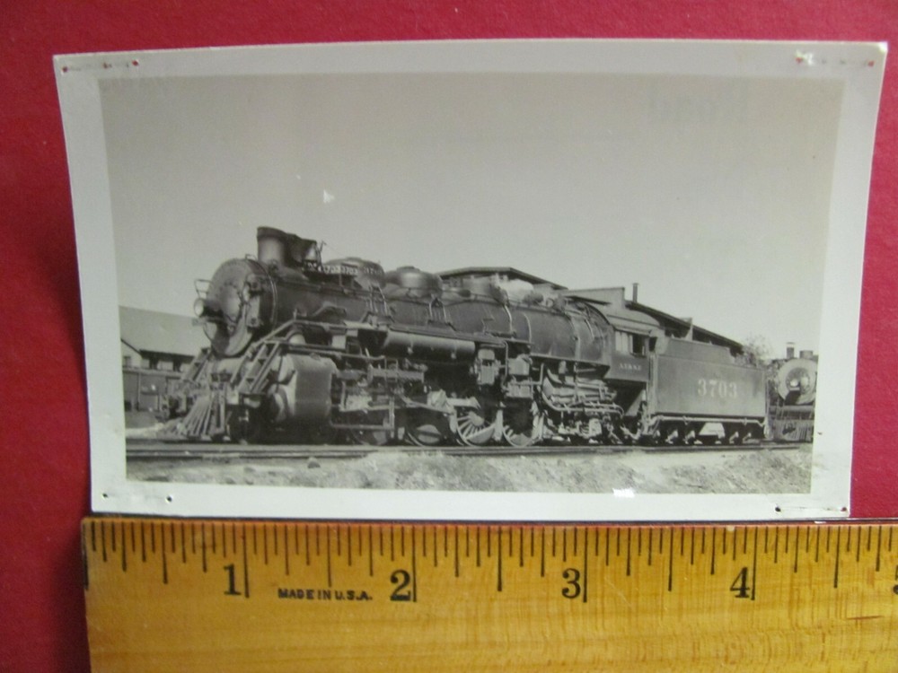 Atchison Topeka & Santa Fe Railroad 4-8-2 Locomotive #3703 Photo West Coast