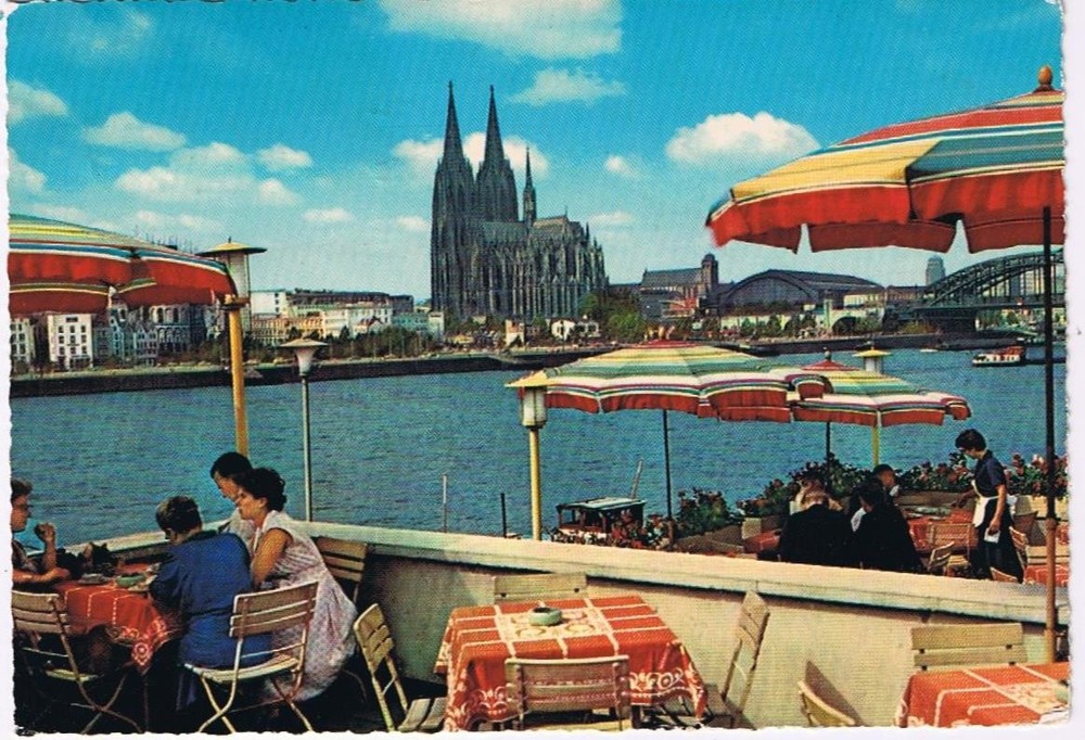 Germany Postcard Koln Cologne Rhine Rheim & Dom