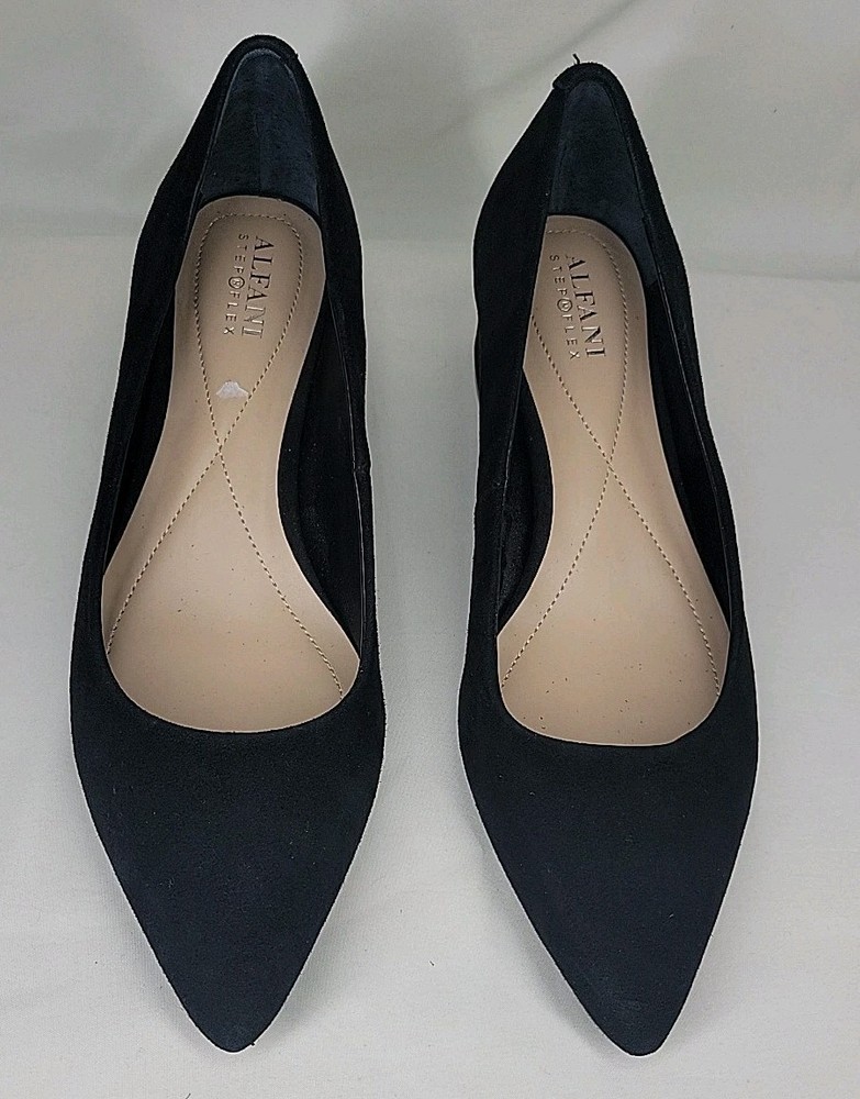 Alfani Women's Step N' Flex Cashh Low Block Heel Pumps Black Size 7.5 Med