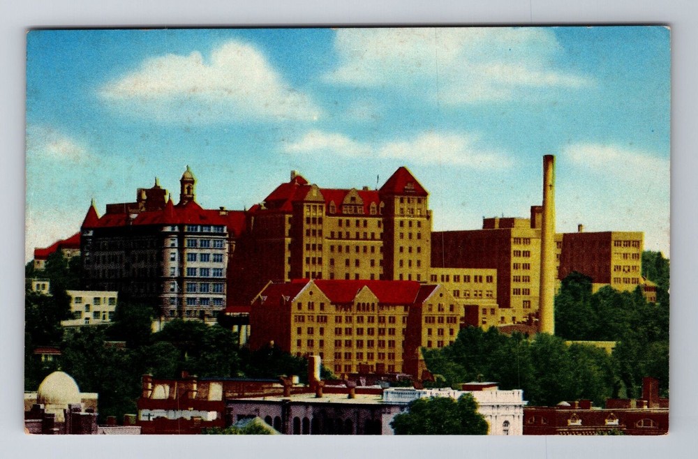 Peoria IL-Illinois, St Francis Hospital, Antique Vintage Souvenir Postcard