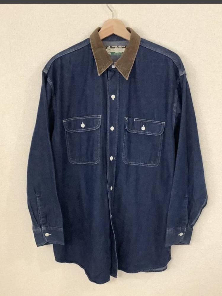 SUGAR CANE Denim Work Shirt TOYO ENTERPRISE Blue Size L Japan