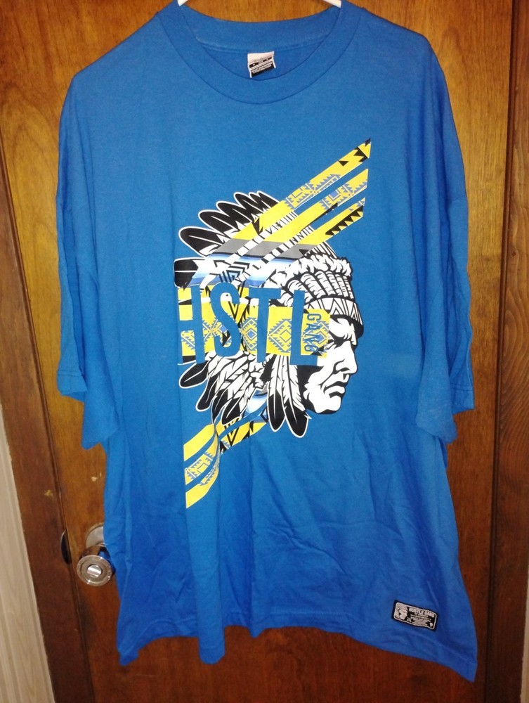 Hustle Gang: Men's Blue Native Printed Logo  Men's Size 3XL