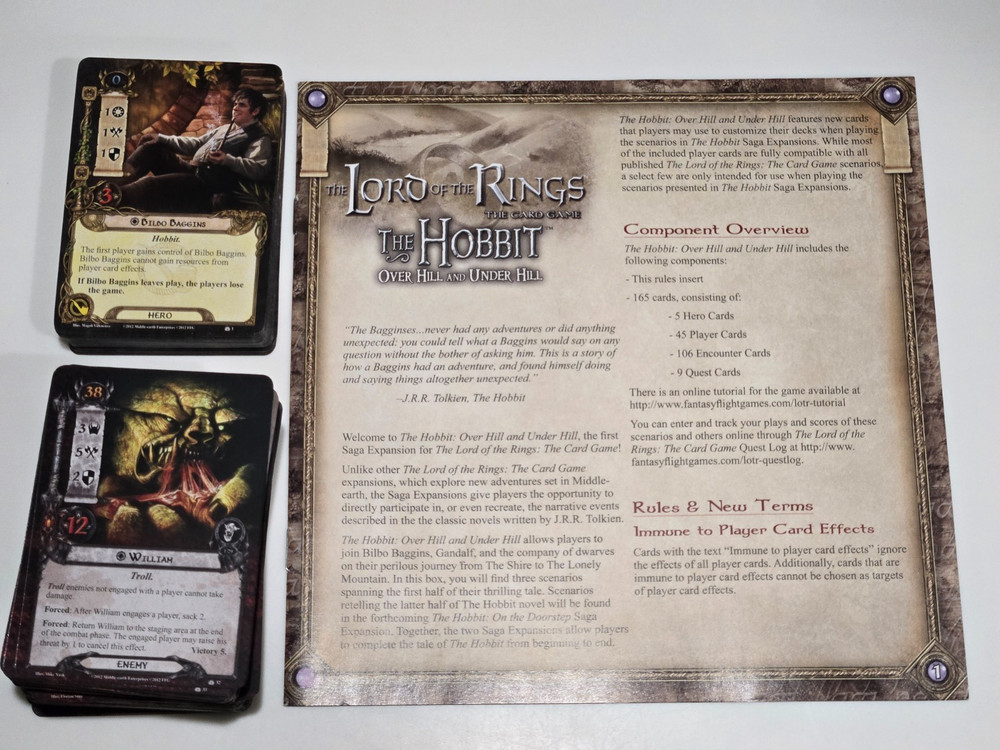The Lord of the Rings The Hobbit Over Hill and Under Hill Saga Expansion (Used)