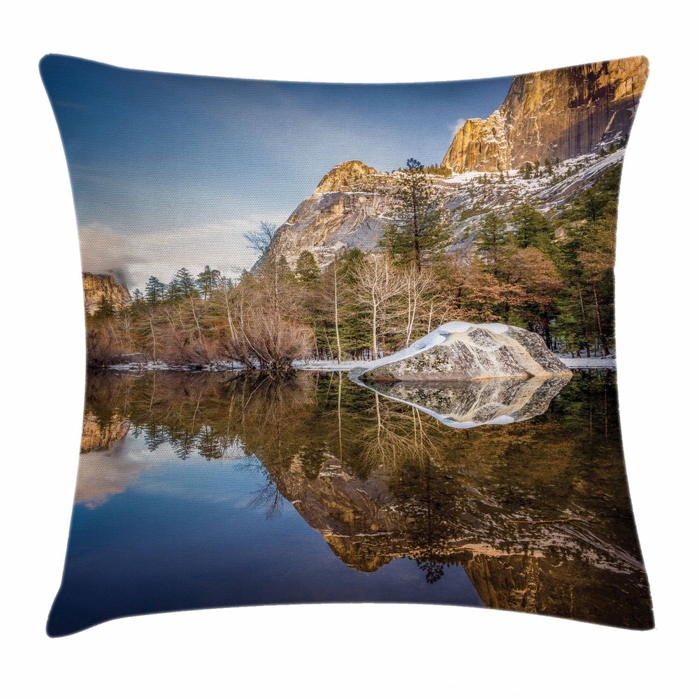 Yosemite Throw Pillow Covers by Ambesonne in 8 Sizes for Home Decor
