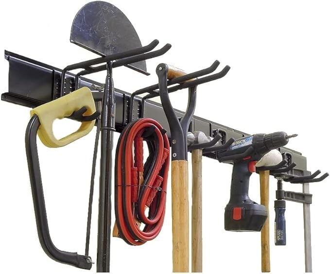 Heavy Duty 9-Piece Garage Tool Organizer Wall Mount with Adjustable Storage System