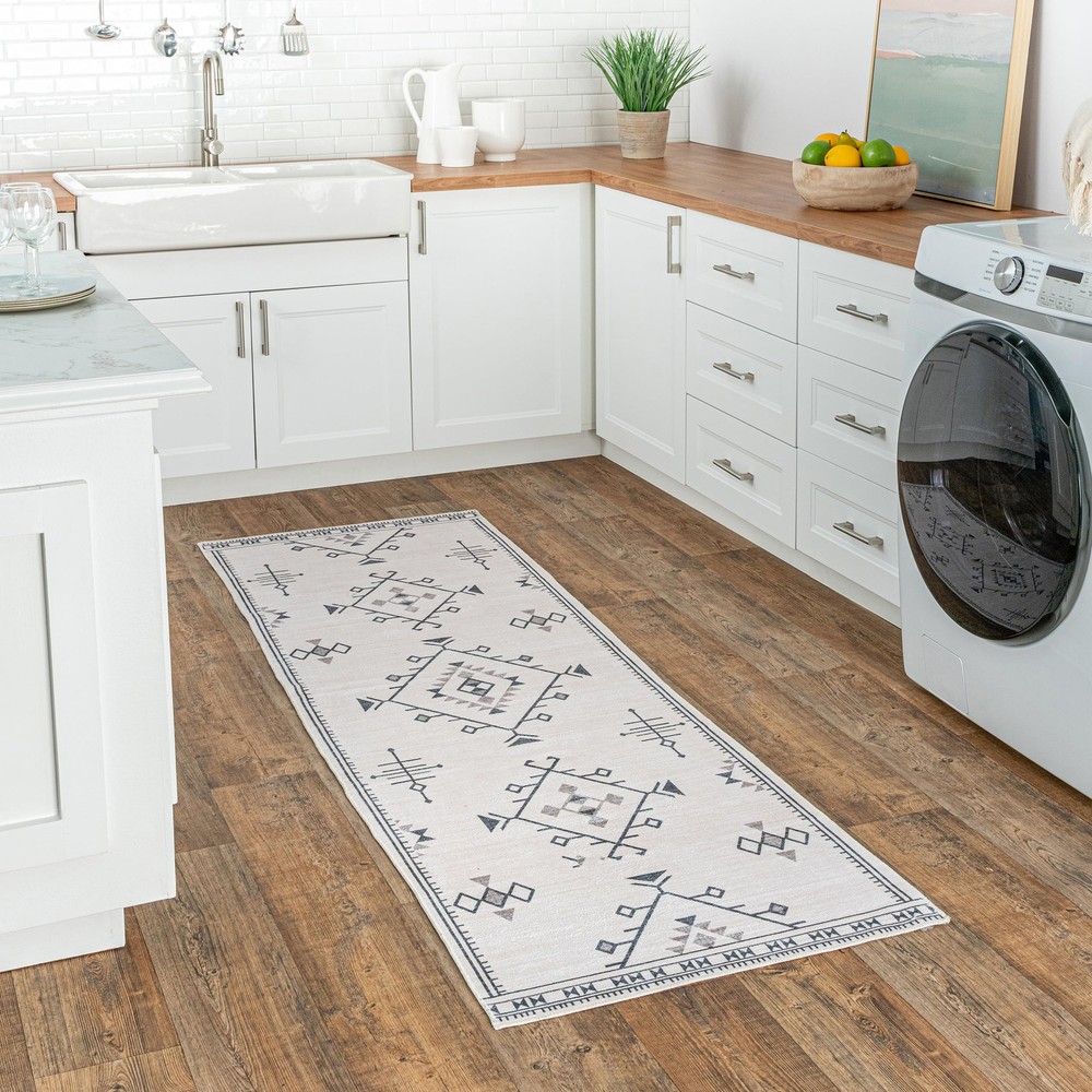 2x10 SpinClean Washable Non-Slip Stain-Resistant Area Rug