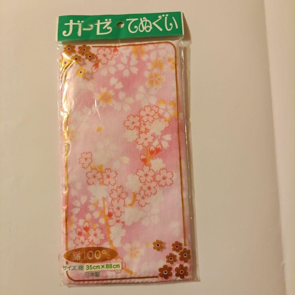 Japanese Tenugui Towels Cherry blossom pattern gauze 35cm 88cm