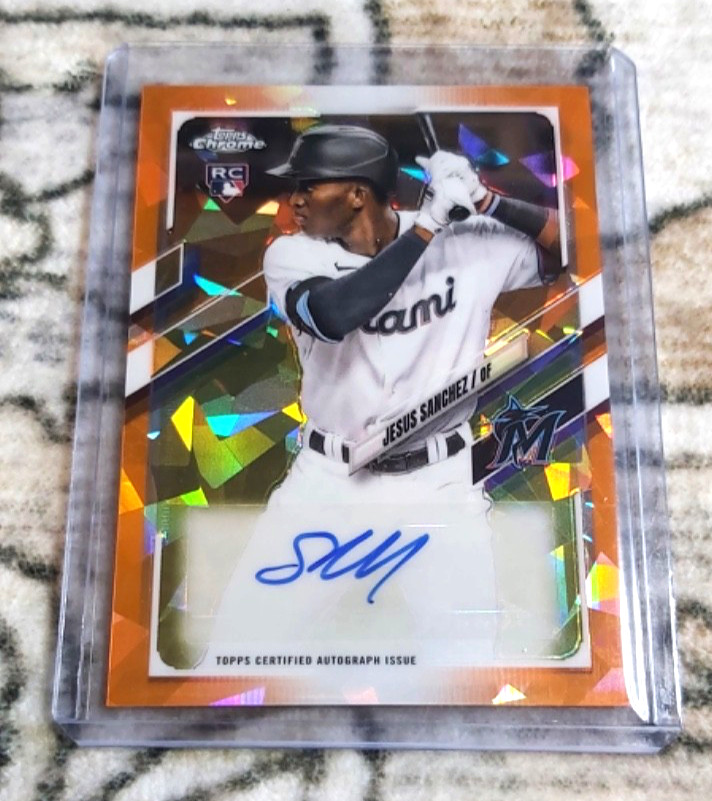 2021 Topps Chrome Sapphire JESUS SANCHEZ RC Rookie Auto Orange Refractor 22/25