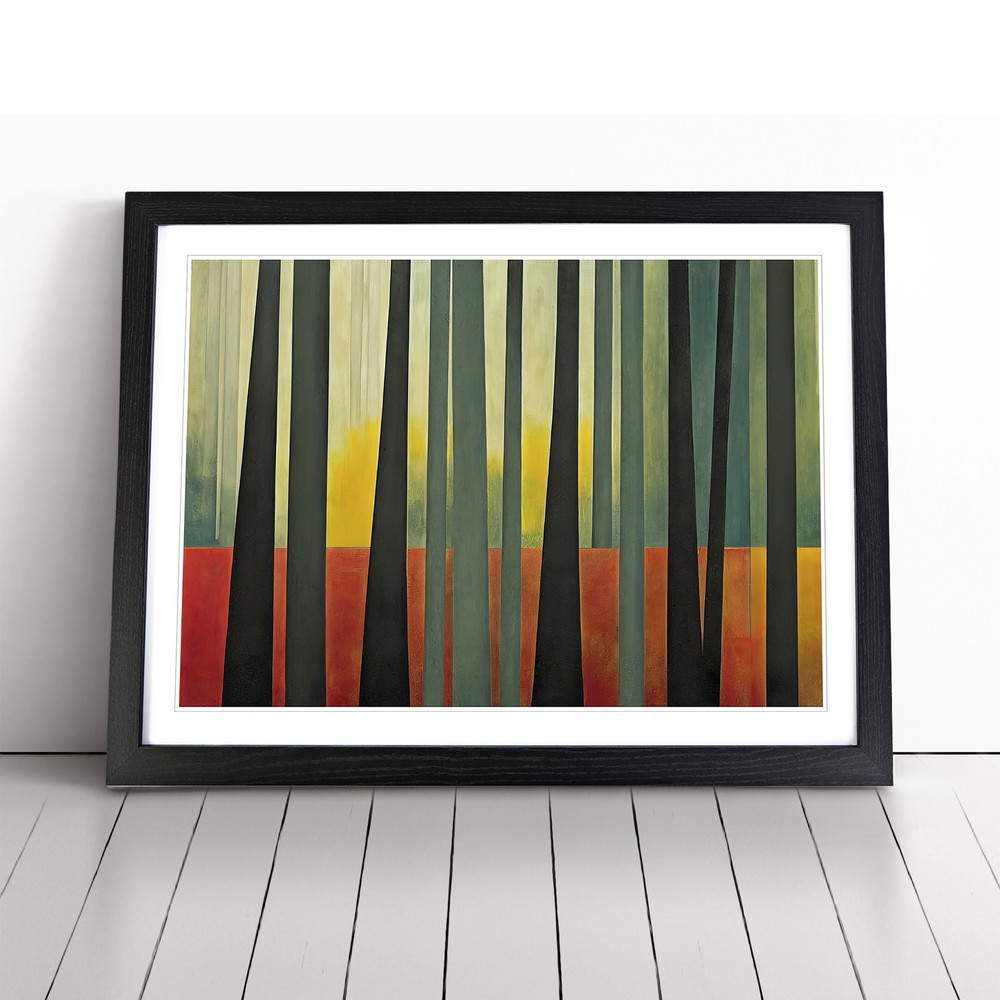 Adorable Abstract Forest Wall Art Print Framed Canvas Picture Poster Decor-image